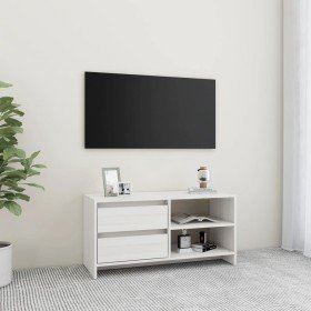 Mueble para TV de madera maciza de pino blanco 80x31x39 cm en Muebles TV | Comprar online en Foru.es