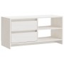 Mueble para TV de madera maciza de pino blanco 80x31x39 cm en Muebles TV | Comprar online en Foru.es