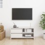 Mueble para TV de madera maciza de pino blanco 80x31x39 cm en Muebles TV | Comprar online en Foru.es