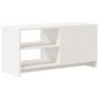 Mueble para TV de madera maciza de pino blanco 80x31x39 cm en Muebles TV | Comprar online en Foru.es
