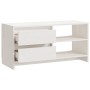 Mueble para TV de madera maciza de pino blanco 80x31x39 cm en Muebles TV | Comprar online en Foru.es