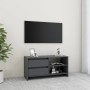 Mueble para TV de madera maciza de pino gris 80x31x39 cm en Muebles TV | Comprar online en Foru.es