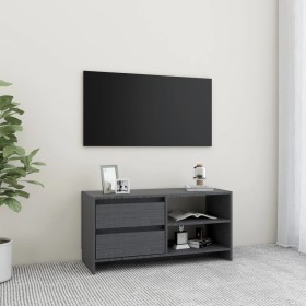 Mueble para TV de madera maciza de pino gris 80x31x39 cm en Muebles TV | Comprar online en Foru.es