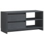 Mueble para TV de madera maciza de pino gris 80x31x39 cm en Muebles TV | Comprar online en Foru.es