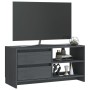 Mueble para TV de madera maciza de pino gris 80x31x39 cm en Muebles TV | Comprar online en Foru.es