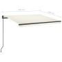 Toldo manual retráctil con LED color crema 3,5x2,5 m en Toldos | Comprar online en Foru.es