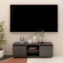 Mueble de TV madera maciza de pino gris 110x30x40 cm en Muebles TV | Comprar online en Foru.es