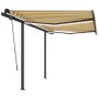 Toldo manual retráctil con LED amarillo y blanco 3,5x2,5 m en Toldos | Comprar online en Foru.es