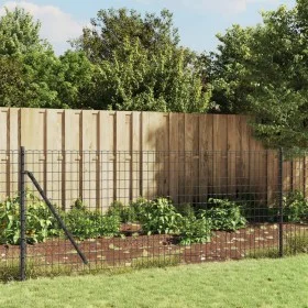 Anthracite galvanized steel wire fence 0.8x10 m by vidaXL, fence panels - Ref: Foro24-154192, Price: 63,51 €, Discount: %