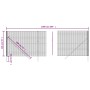 Cerca de alambre de acero galvanizado gris antracita 1,4x10 m de vidaXL, Paneles de vallas - Ref: Foro24-154195, Precio: 96,2...