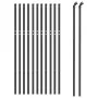 Anthracite gray galvanized steel wire fence 0.8x25 m by vidaXL, fence panels - Ref: Foro24-154200, Price: 109,95 €, Discount: %