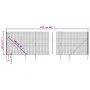 Drahtzaun mit Ankerspitzen anthrazitgrau 1,6x25 m von vidaXL, Zaunpaneele - Ref: Foro24-154252, Preis: 233,20 €, Rabatt: %