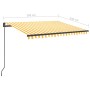 Toldo manual retráctil con LED amarillo y blanco 3,5x2,5 m en Toldos | Comprar online en Foru.es