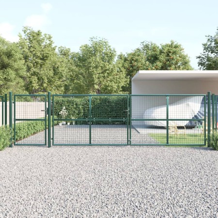 Puerta de malla de jardín acero galvanizado verde 500x175 cm de vidaXL, Puertas de jardín - Ref: Foro24-154540, Precio: 559,0...