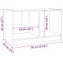 Mueble de TV de madera maciza de pino 70x33x42 cm en Muebles TV | Comprar online en Foru.es
