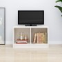 Mueble de TV de madera maciza de pino blanco 70x33x42 cm en Muebles TV | Comprar online en Foru.es