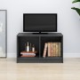 Mueble de TV de madera maciza de pino gris 70x33x42 cm en Muebles TV | Comprar online en Foru.es