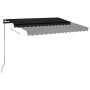 Toldo manual retráctil con LED gris antracita 3,5x2,5 m en Toldos | Comprar online en Foru.es