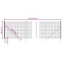 Cerca de alambre de acero galvanizado gris antracita 1,6x25 m de vidaXL, Paneles de vallas - Ref: Foro24-154236, Precio: 181,...