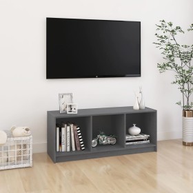 Mueble de TV madera maciza de pino gris 104x33x41 cm en Muebles TV | Comprar online en Foru.es