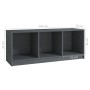 Mueble de TV madera maciza de pino gris 104x33x41 cm en Muebles TV | Comprar online en Foru.es