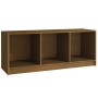Mueble de TV de madera maciza pino marrón miel 104x33x41 cm en Muebles TV | Comprar online en Foru.es