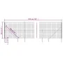 Wire fence with anchor spikes anthracite gray 2x10 m by vidaXL, fence panels - Ref: Foro24-154278, Price: 121,91 €, Discount: %