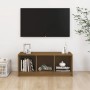 Mueble de TV de madera maciza pino marrón miel 104x33x41 cm en Muebles TV | Comprar online en Foru.es