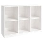 Estantería madera maciza de pino blanco 104x33x76 cm en Librerías y estanterías | Comprar online en Foru.es