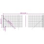 Cerca de alambre de acero galvanizado gris antracita 1,6x10 m de vidaXL, Paneles de vallas - Ref: Foro24-154228, Precio: 90,5...