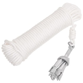 Ancla plegable con cuerda hierro maleable plateado 0,7 kg de vidaXL, Anclas - Ref: Foro24-94275, Precio: 23,96 €, Descuento: %