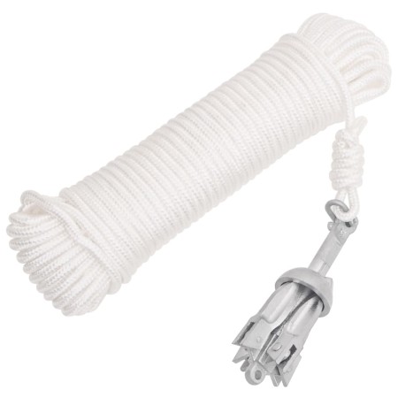 Ancla plegable con cuerda hierro maleable plateado 0,7 kg de vidaXL, Anclas - Ref: Foro24-94275, Precio: 23,96 €, Descuento: %