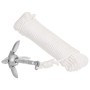 Ancla plegable con cuerda hierro maleable plateado 0,7 kg de vidaXL, Anclas - Ref: Foro24-94275, Precio: 23,96 €, Descuento: %
