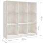Estantería/divisor espacios madera pino blanco 104x33,5x110 cm en Librerías y estanterías | Comprar online en Foru.es