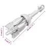 Folding anchor with malleable silver iron rope 0.7 kg by vidaXL, Anchors - Ref: Foro24-94275, Price: 23,46 €, Discount: %