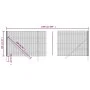 Anthrazitgrauer verzinkter Stahldrahtzaun 1,6x10 m von vidaXL, Zaunpaneele - Ref: Foro24-154196, Preis: 111,47 €, Rabatt: %