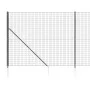 Drahtzaun mit Ankerspitzen anthrazitgrau 2x25 m von vidaXL, Zaunpaneele - Ref: Foro24-154254, Preis: 332,24 €, Rabatt: %