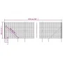 Drahtzaun mit Ankerspitzen anthrazitgrau 2x25 m von vidaXL, Zaunpaneele - Ref: Foro24-154254, Preis: 332,24 €, Rabatt: %