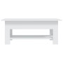Mesa de centro madera de ingeniería blanca 102x55x42 cm en Mesas de centro | Comprar online en Foru.es