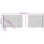Cerca de alambre de acero galvanizado gris antracita 2x25 m de vidaXL, Paneles de vallas - Ref: Foro24-154206, Precio: 254,28...
