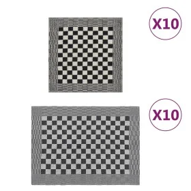 Juego de paños 20 unidades algodón negro y blanco de vidaXL, Toallas - Ref: Foro24-136292, Precio: 40,76 €, Descuento: %