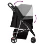 Cochecito para perros plegable tela oxford negro 80x46x98 cm de vidaXL, Cochecitos para mascotas - Ref: Foro24-172196, Precio...
