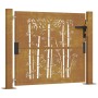 Puerta de jardín acero corten diseño bambú 105x105 cm de vidaXL, Puertas de jardín - Ref: Foro24-153185, Precio: 164,33 €, De...