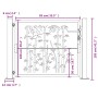 Puerta de jardín acero corten diseño bambú 105x105 cm de vidaXL, Puertas de jardín - Ref: Foro24-153185, Precio: 164,33 €, De...
