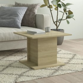 Mesa de centro madera ingeniería roble Sonoma 55,5x55,5x40 cm en Mesas de centro | Comprar online en Foru.es