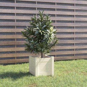 Jardinera de madera maciza de pino blanco 31x31x31 cm en Macetas y jardineras | Comprar online en Foru.es