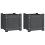 Jardineras 2 uds madera maciza de pino gris 31x31x31 cm en Macetas y jardineras | Comprar online en Foru.es