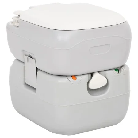 Gray and White HDPE Portable Camping Toilet 22+12 L by vidaXL, Urinals and portable toilets - Ref: Foro24-154405, Price: 165,...