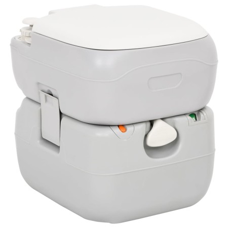 Inodoro de camping portátil HDPE gris y blanco 22+12 L de vidaXL, Urinarios y retretes portátiles - Ref: Foro24-154405, Preci...