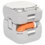 Gray and White HDPE Portable Camping Toilet 22+12 L by vidaXL, Urinals and portable toilets - Ref: Foro24-154405, Price: 165,...